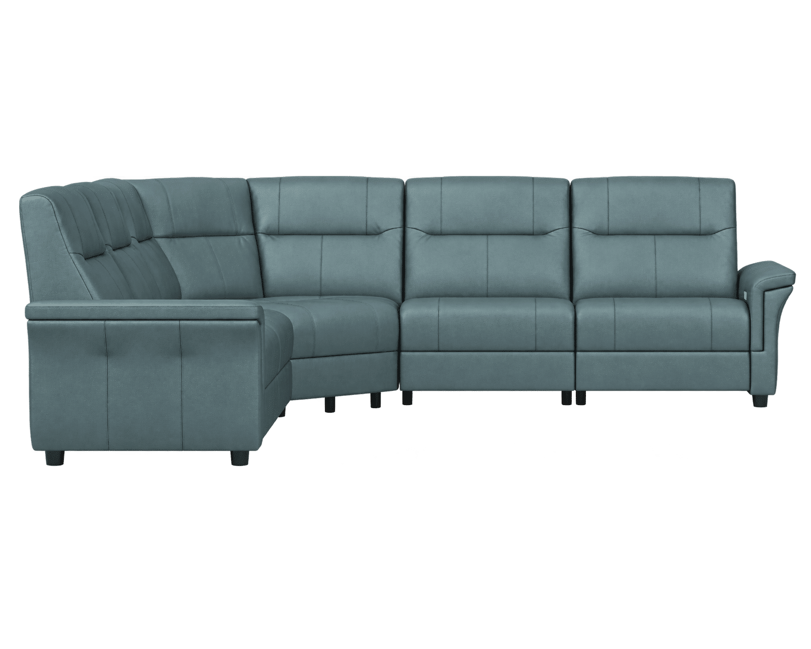Melbourne Power Headrest Power Reclining Sectional (In Stock) Modern Scandinavian Style. Power Comfort Made for Living - Layout A: Five Piece Reclining Sectional 118" x 118"