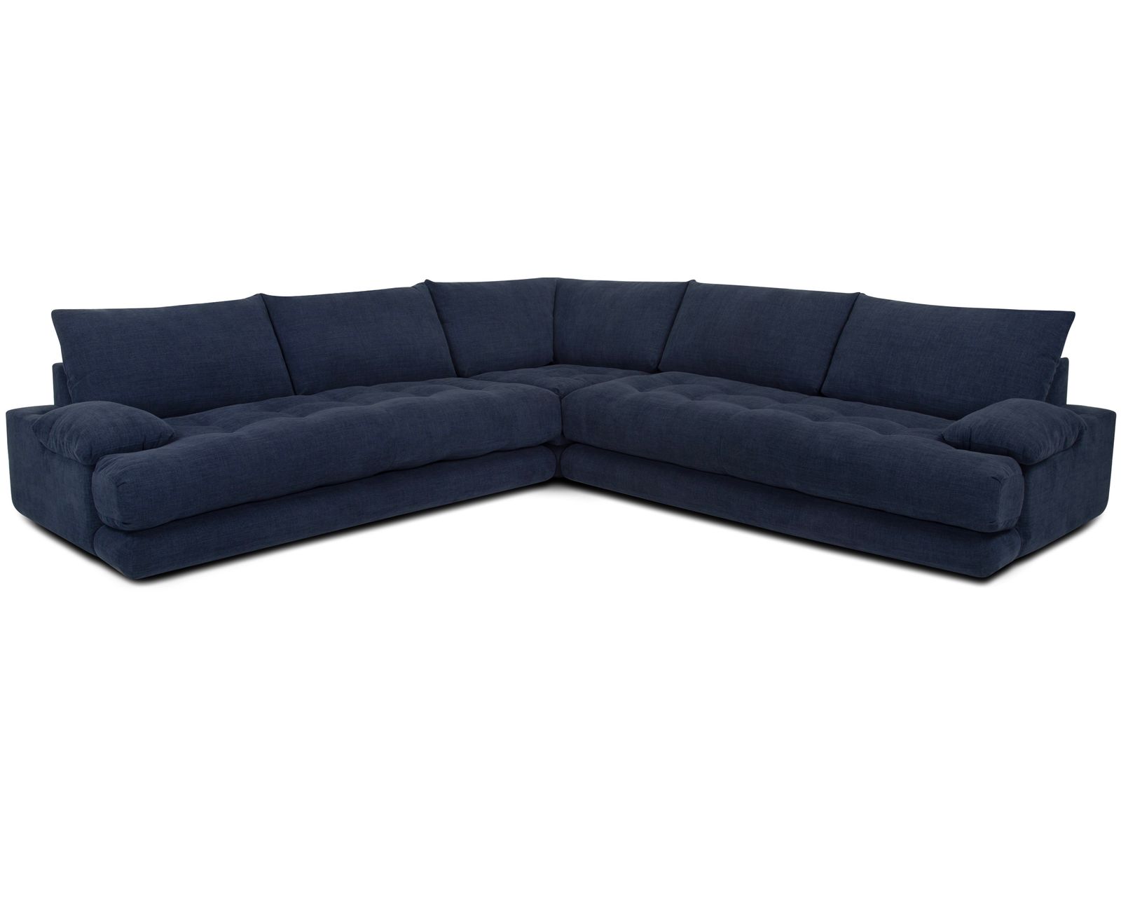 Neptune 831 Sectional with USB charging (includes pillows) - Button Tufted Seats