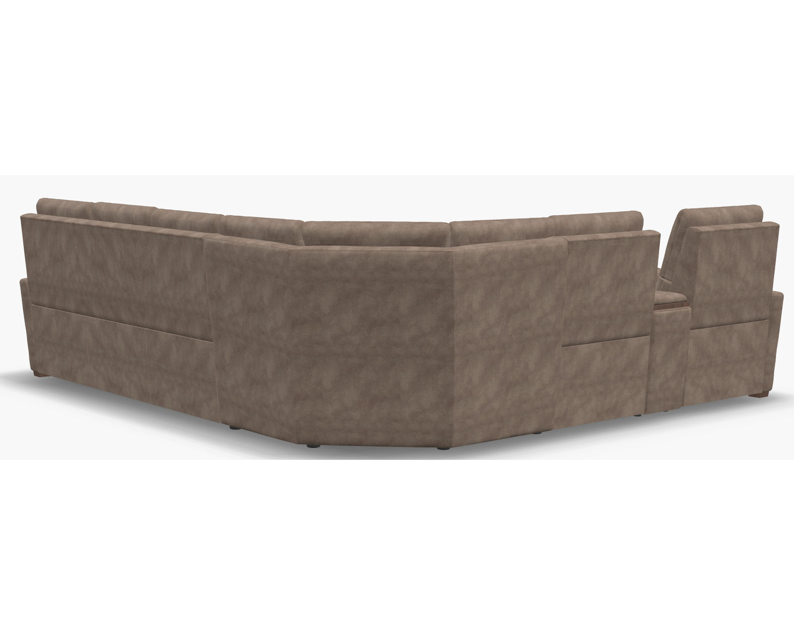Luna 40110 Triple Power Reclining Sectional (+50 fabrics) - Layout D: Four Piece Reclining Sectional (2 recliners) 111" x 123"