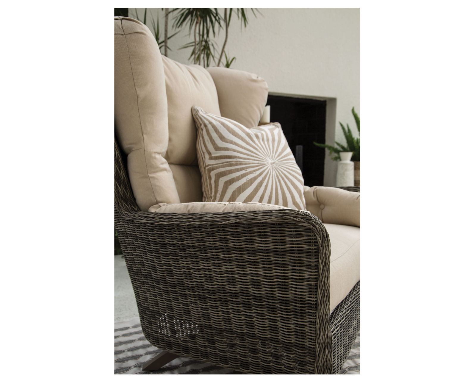 Cocoon High Back Swivel Chair and Ottoman - Made to order fabrics - Cocoon High Back Swivel Lounge Chair