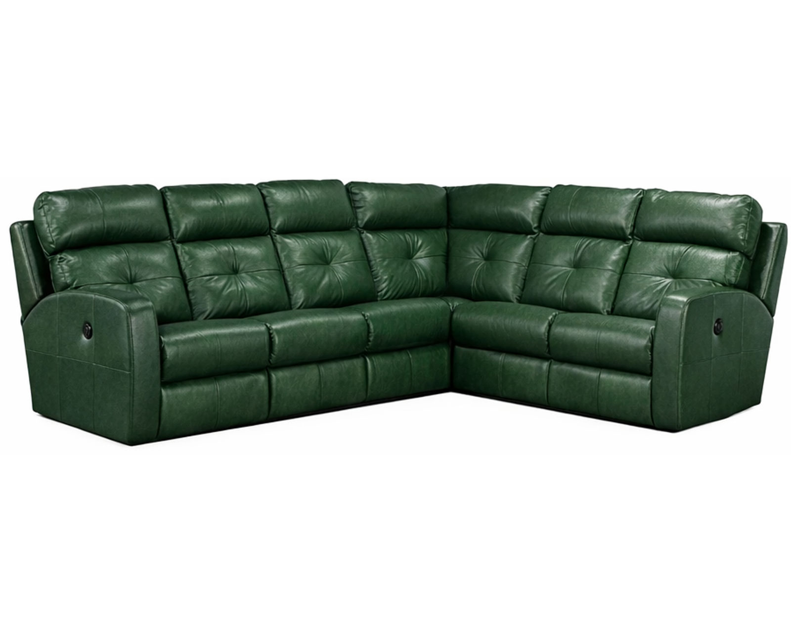 Chloe 4047 Reclining Sectional +140 leathers - Layout D: Six Piece Sectional 112" x 90" (3 recliners)