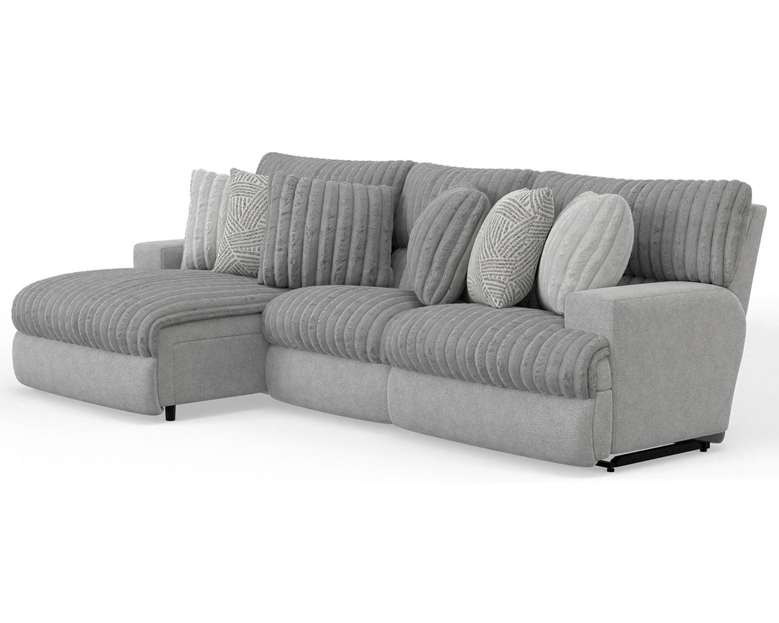 Abraxas Two Tone Modular Reclining Sectional (includes pillows) - Chaise and be featured on the left or right side