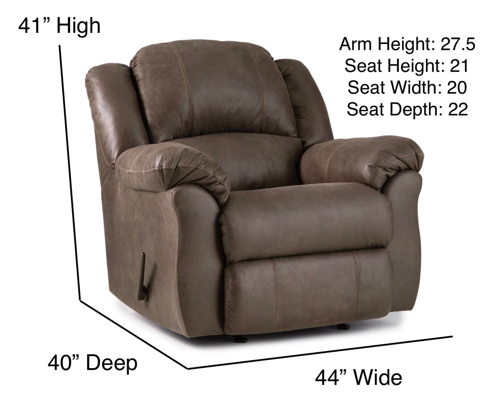 Ranger 91" Double Reclining Sofa (In stock) - Ranger Rocker Recliner