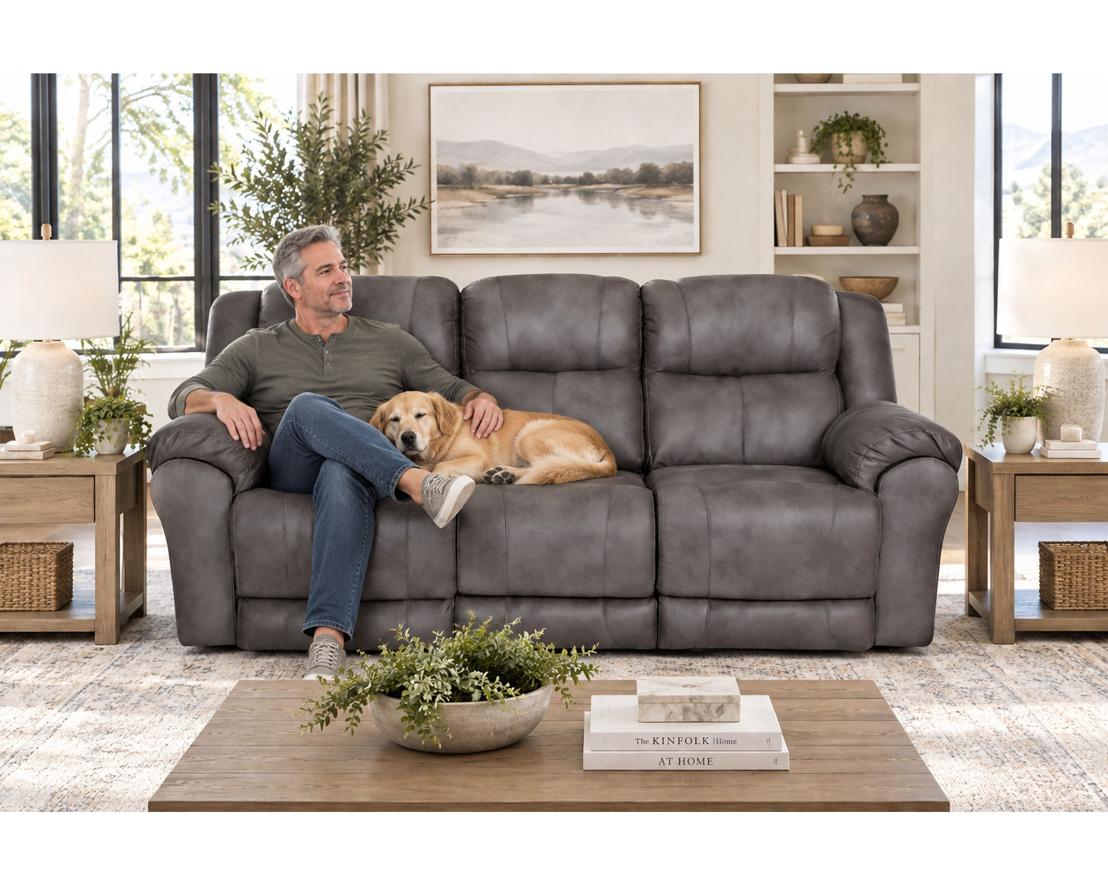 Croft 90" Reclining Sofa Smoke (Plush Comfort. Easy Reclining. Built for Everyday Living) 2 colors - Comfort in Motion. Built to Last.