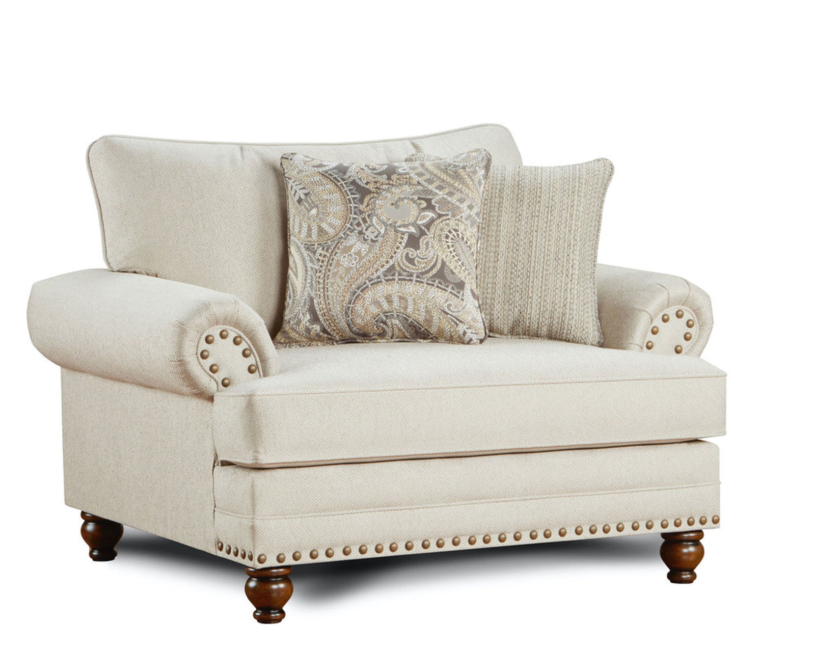Carys Doe 3 Piece Living Room (Includes sofa - accent chair - cocktail ottoman) - Carys Doe Chair and 1/2