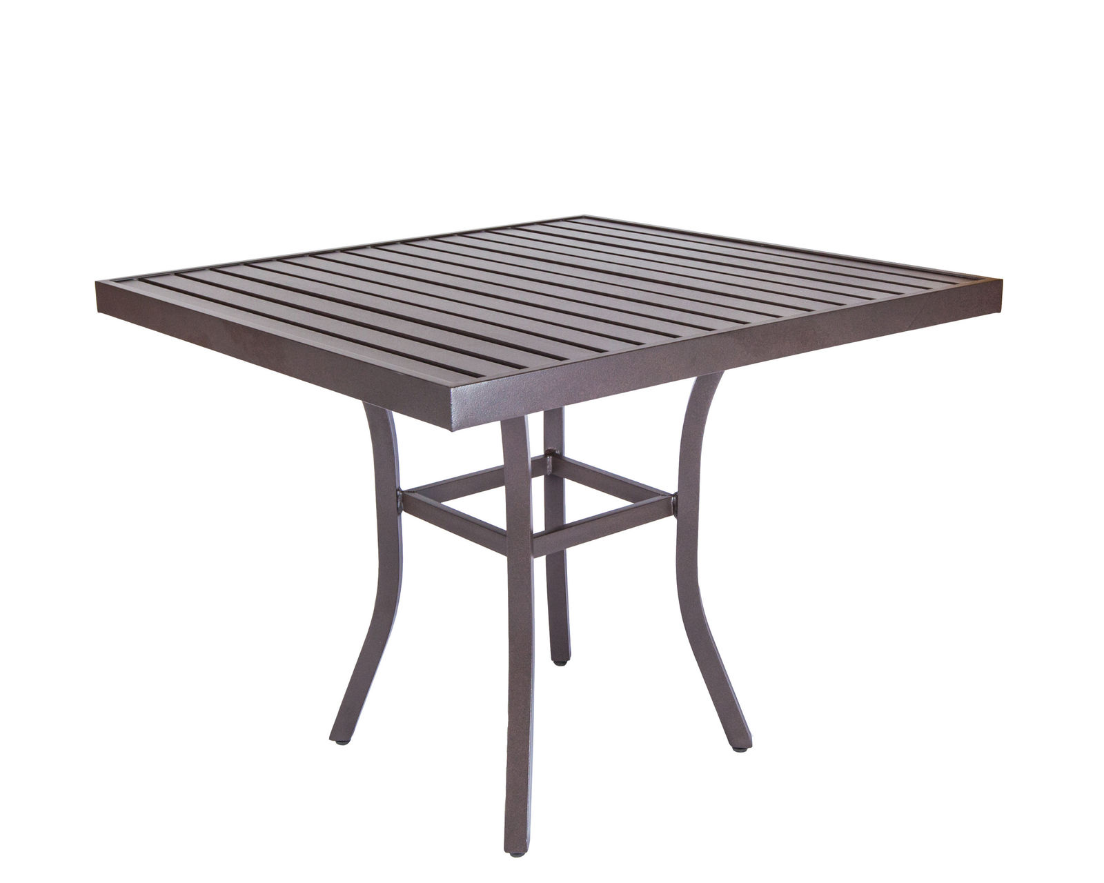 Capstone Sling Dining Arm Chair (24 fabrics - 8 metal finishes) - Shown with 450-41 Craftsman Square Dining Table