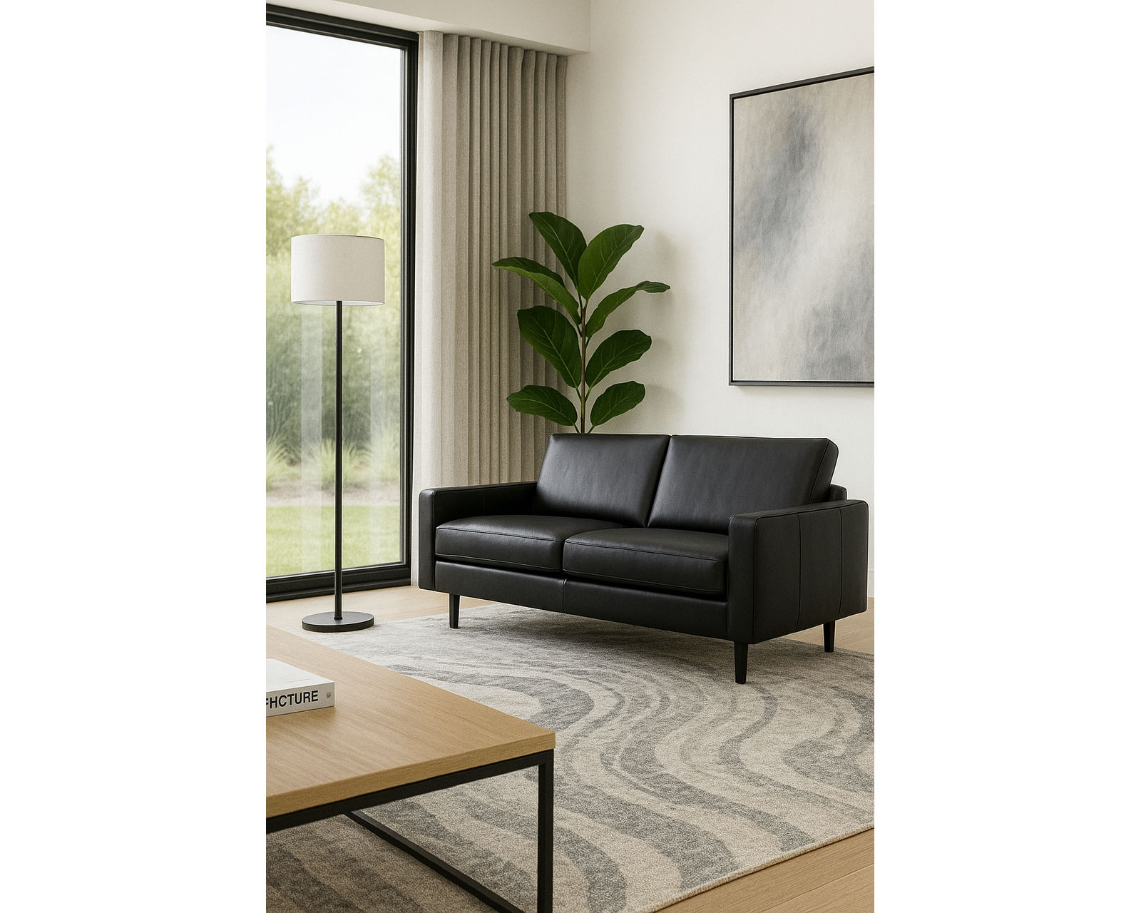Oscar 77158 Sofa (76", 85" or 93") +100 leathers - Oskar 76" Sofa (two cushion)