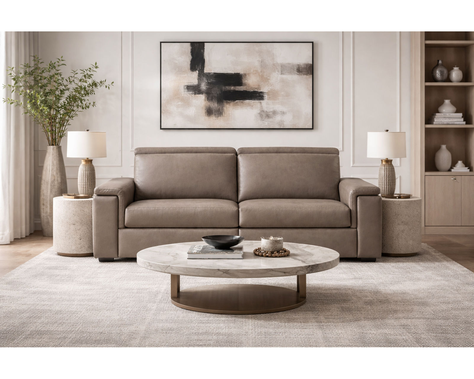 Zoe Dual Power Reclining Sofa — Available in Standard & Wide Cushions, 140+ Leather Options, and 85", 91", or 117" Widths - Crafted to Last. Designed to Impress.