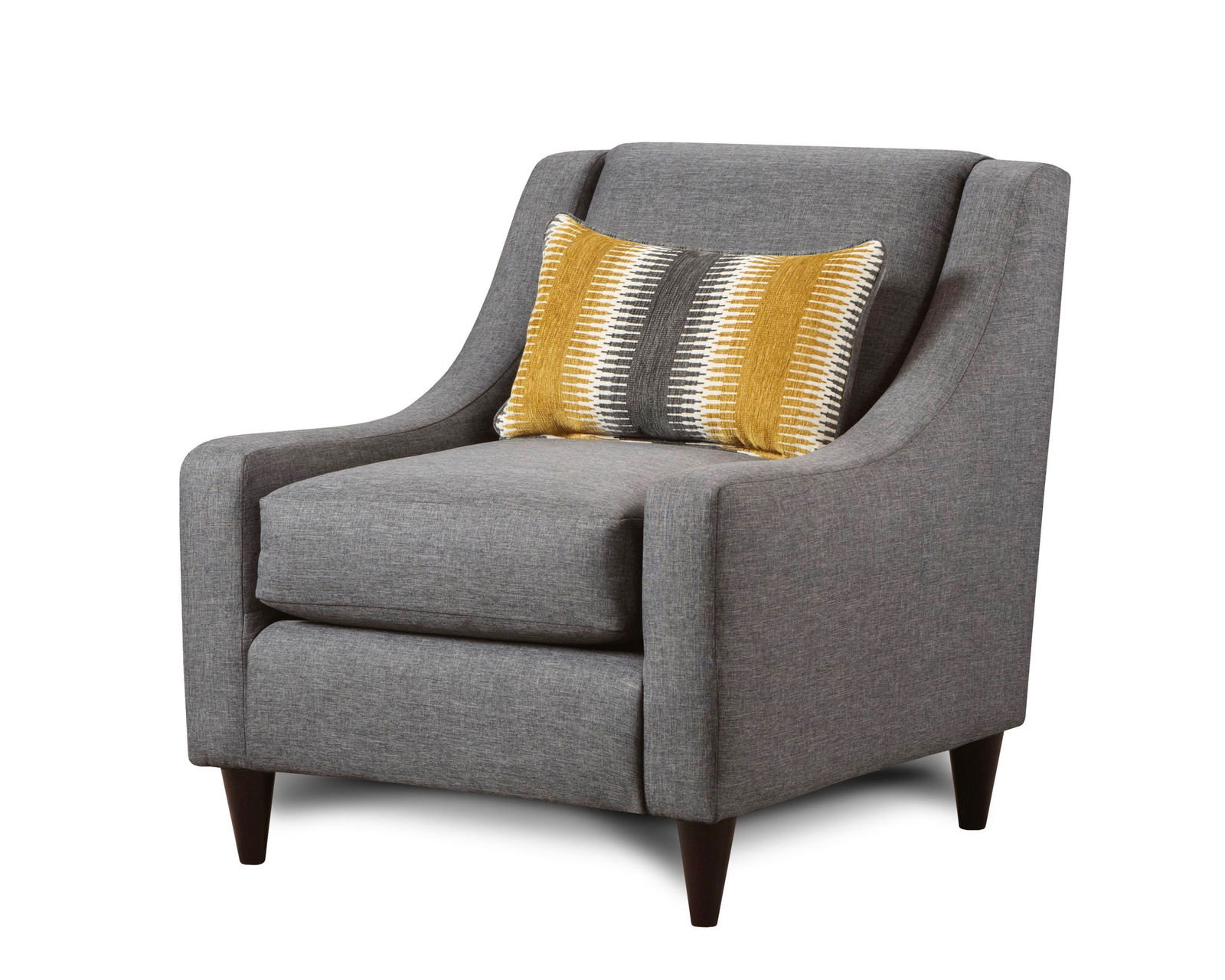 Maxwell Gray 4 Piece Living Room (Includes sofa, 2 chairs and ottoman) - Includes Maxwell Gray Accent Chair
