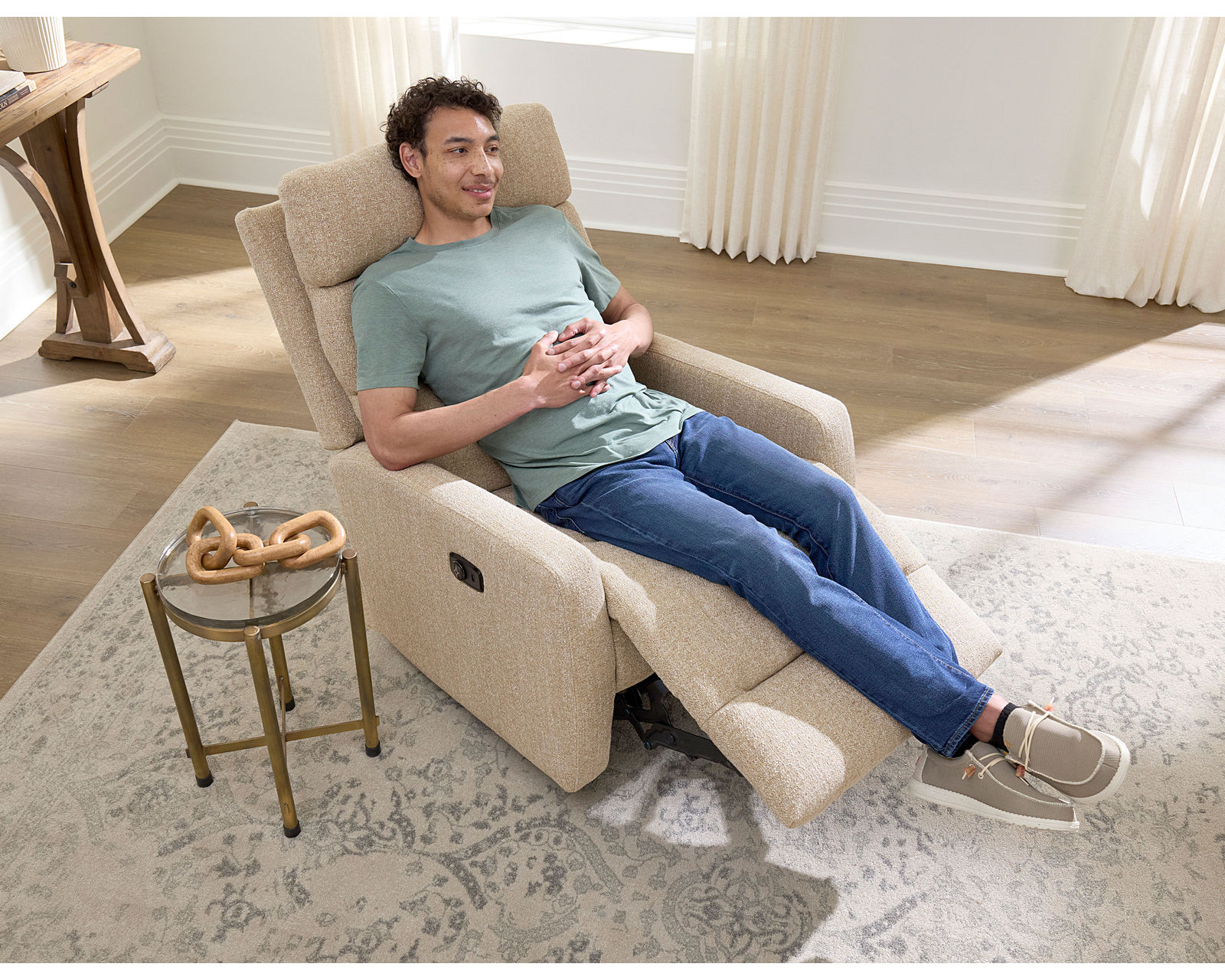 Kristisha 78" Reclining Sofa (+130 fabrics) - Power recline and power headrest option available