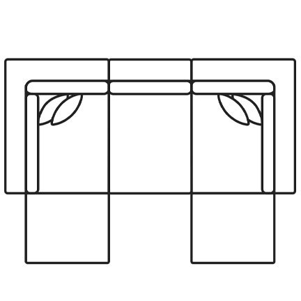 Layout B: Five Piece Sectional 88.5" x 130"