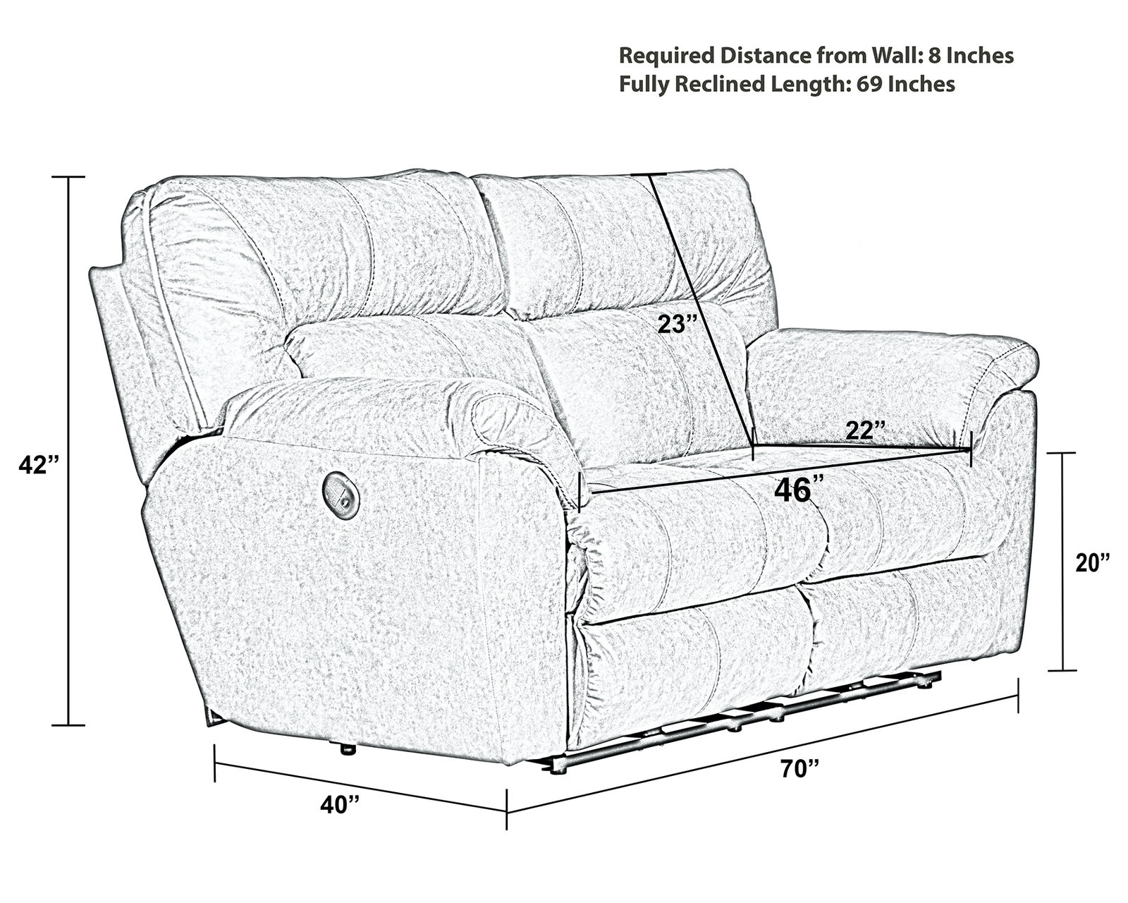 Hollins Wide Seat Power Reclining Sofa (88") In stock - Experience the Catnapper Difference.