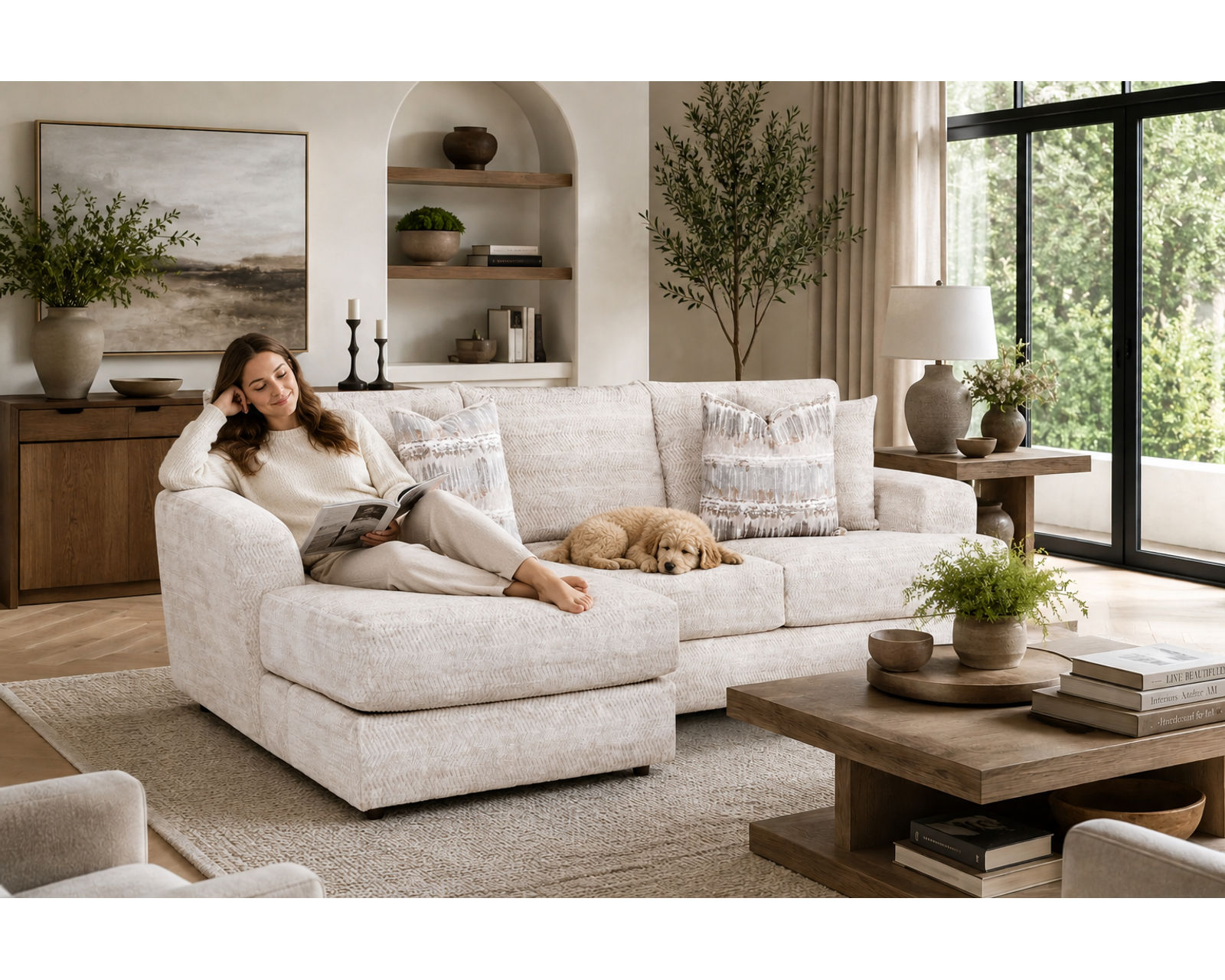 Nash 101" Sofa with Reversible Chaise (REVERSIBLE CHAISE — LOUNGE LEFT. LOUNGE RIGHT. CHANGE IT ANYTIME) - Designer Style Without the Designer Price.