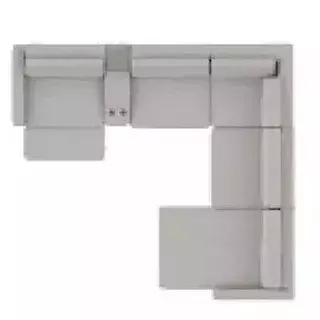 Layout A: Six Piece Chaise Reclining Sectional 136" x 123"