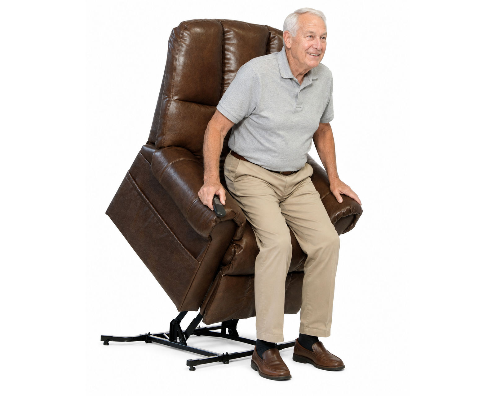 Stallworth Big Man’s Heavy-Duty Power Lift Full Lay-Out Chaise Recliner 450 Pounds Rated (2 colors) - Rated to 450 Pounds