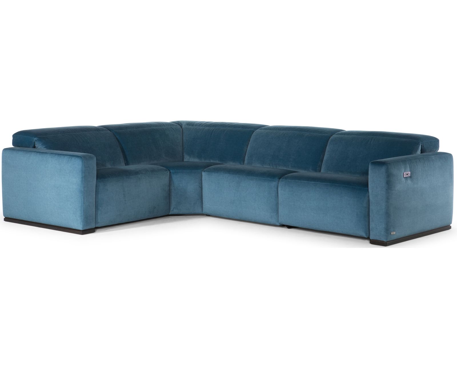 Baltimora C260 Power Headrest Power Reclining Sectional (+40 fabrics) - Layout D: Four Piece Sectional 92" x 126" (2 recliners)
