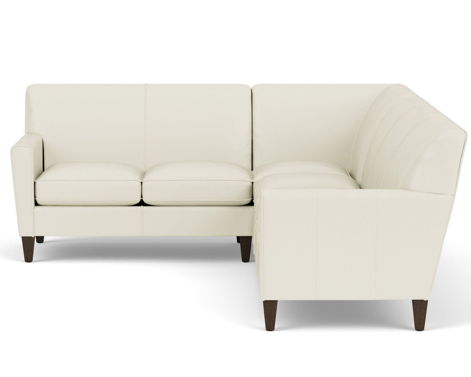Digby Leather Stationary Sectional (Leather choices) - Sectional Layout H:  Lifetime Warranty on internal structures