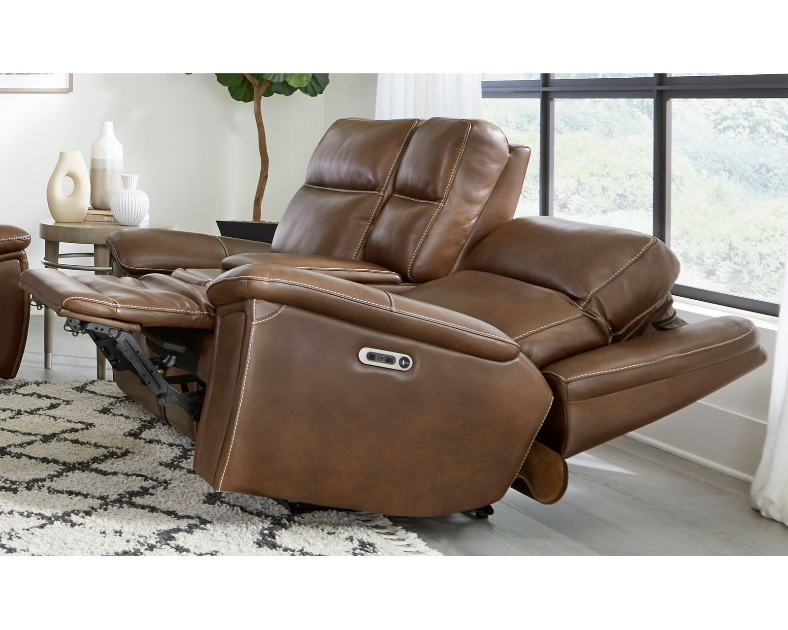 Jameson 89" Zero Gravity Power Headrest Power Reclining Leather Sofa (In stock -Fast shipping) - Jameson Zero Gravity Power Headrest Power Reclining Console Loveseat