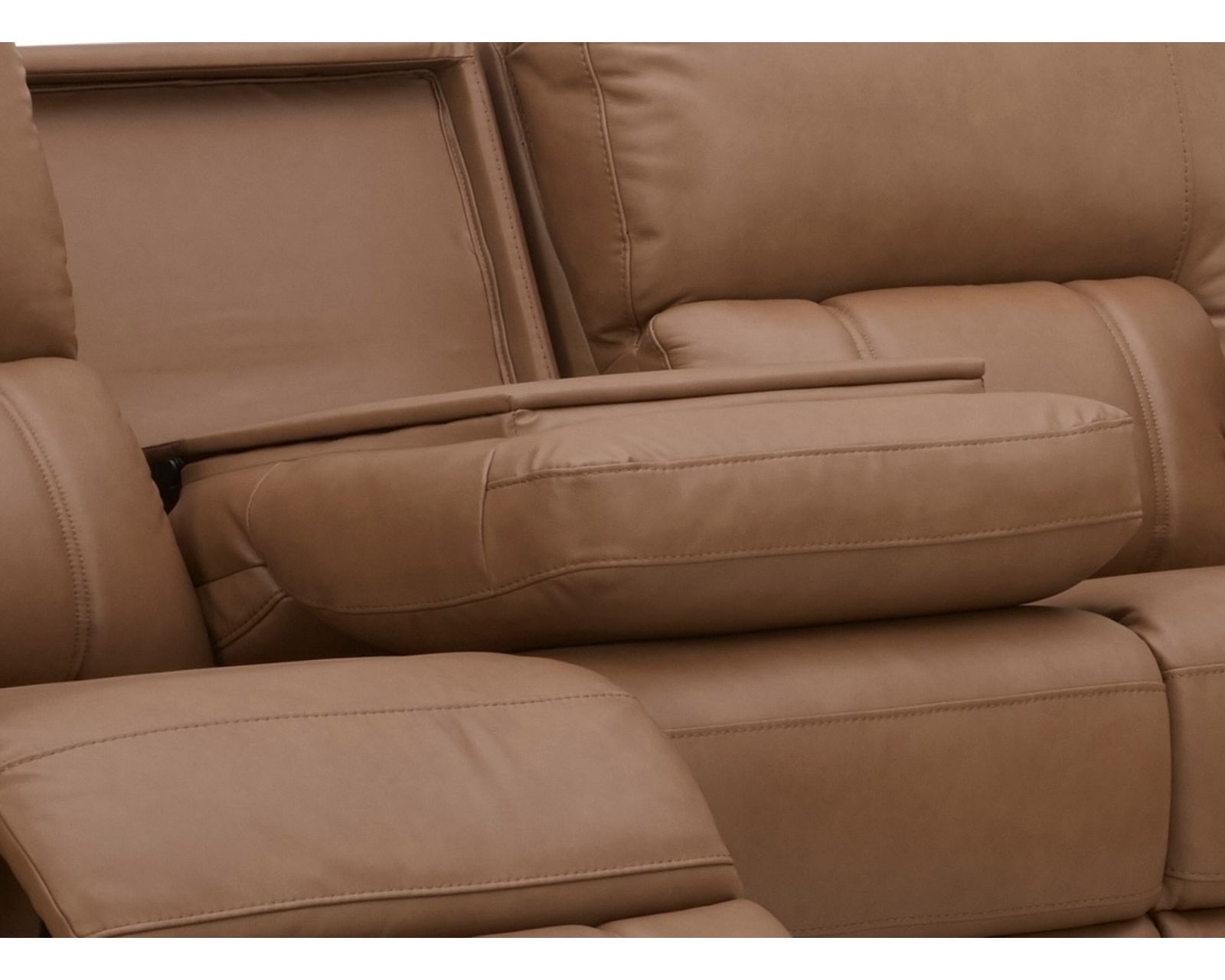 Hudson 463 - Triple Power Zero Gravity Reclining Sofa with Powered Drop Down Table (91") +2 leathers - IN STOCK - • Power Dropdown Table with LED Lighting
