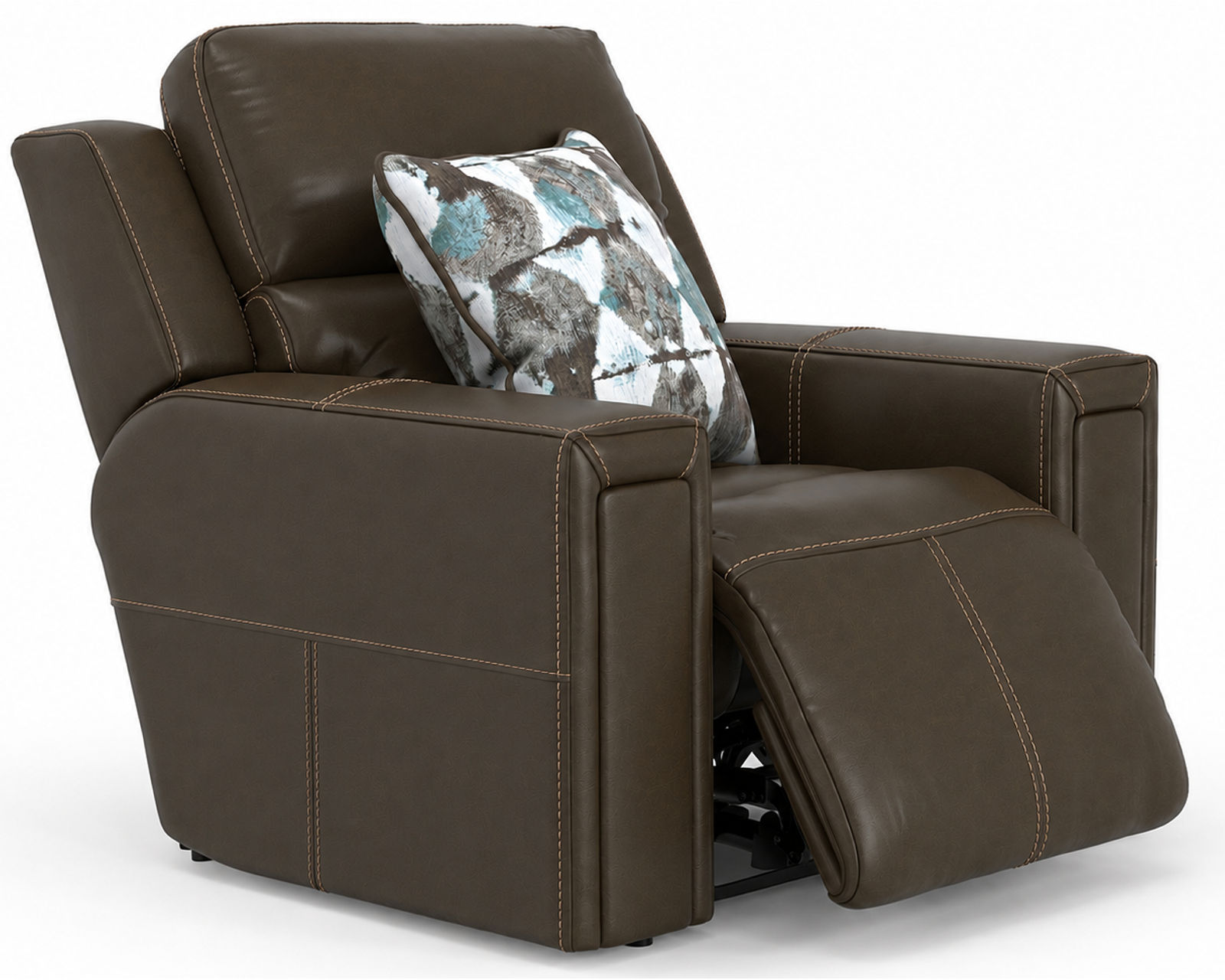 Arezzo 87" Zero Gravity Power Headrest Power Reclining Leather Sofa (Two colors) - Shown in Italian Leather Color Chocolate