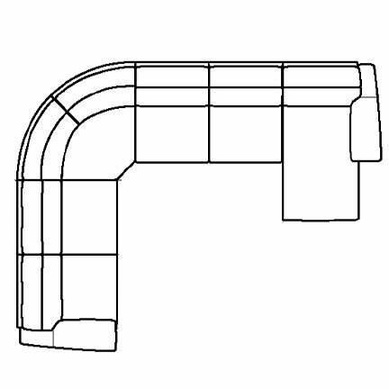 Layout H: Six Piece Sectional 116" x 150"