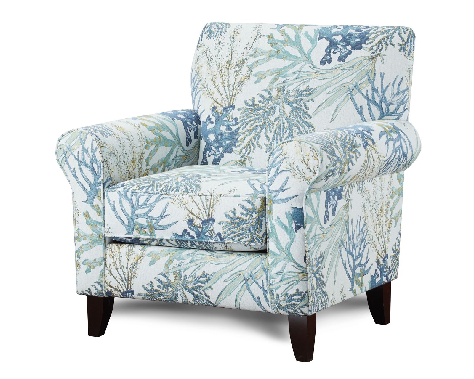 Grande Glacier Queen Sleeper - Coral Reef Oceanside Accent Chair 