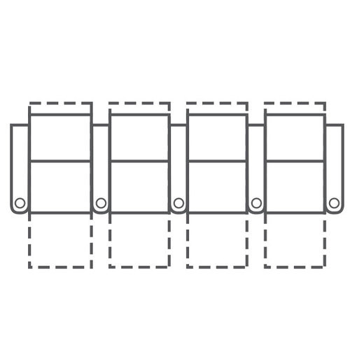 Layout F: Four Piece Home Theater Sectional Straight 132" Wide