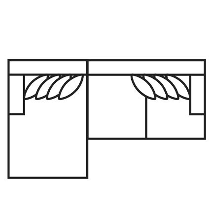 Layout B: Two Piece Sectional 69" x 111"