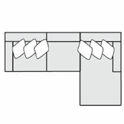 Layout B: Three Piece Sectional 131" x 72"