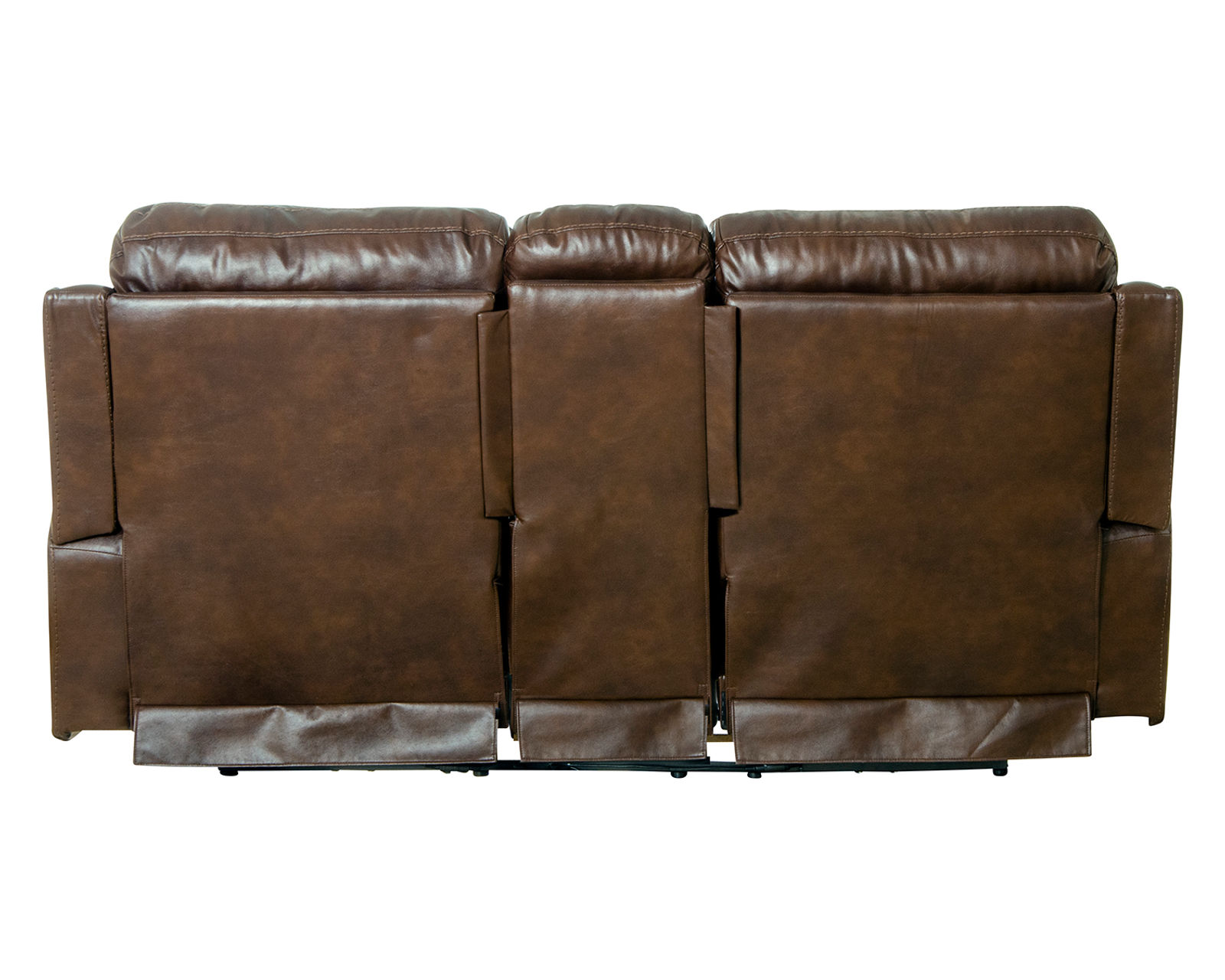 Ceretti 87" Italian Leather Brass Nail Head Power Reclining Sofa - Where Comfort Comes Home.