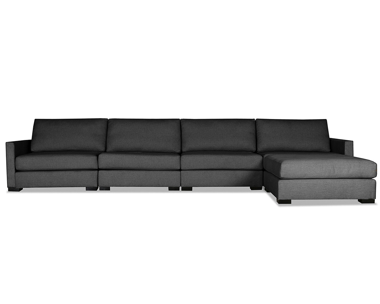 Chester 5 Pieces Modular Sectional w/ Chaise Left or Right (3 Colors Available) - Chester 5 Pieces Modular Sectional w/ Chaise Left or Right in Charcoal