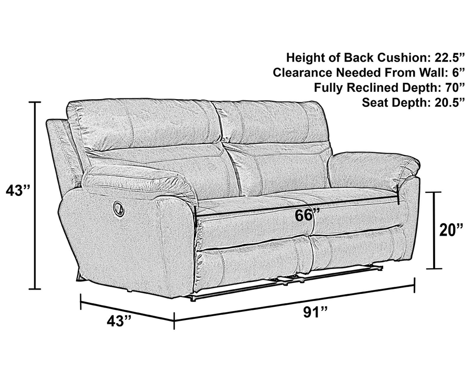 Atlas 91" Double Reclining Sofa (Special Purchase) - Built for Comfort. Designed to Last.