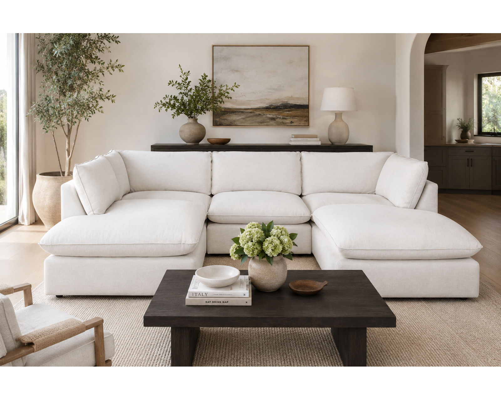 Boston 835 Modular Sectional (Elevated Style, Endless Possibilities) Performance Fabric - A Complete Designer Look. One Beautifully Coordinated Room.
