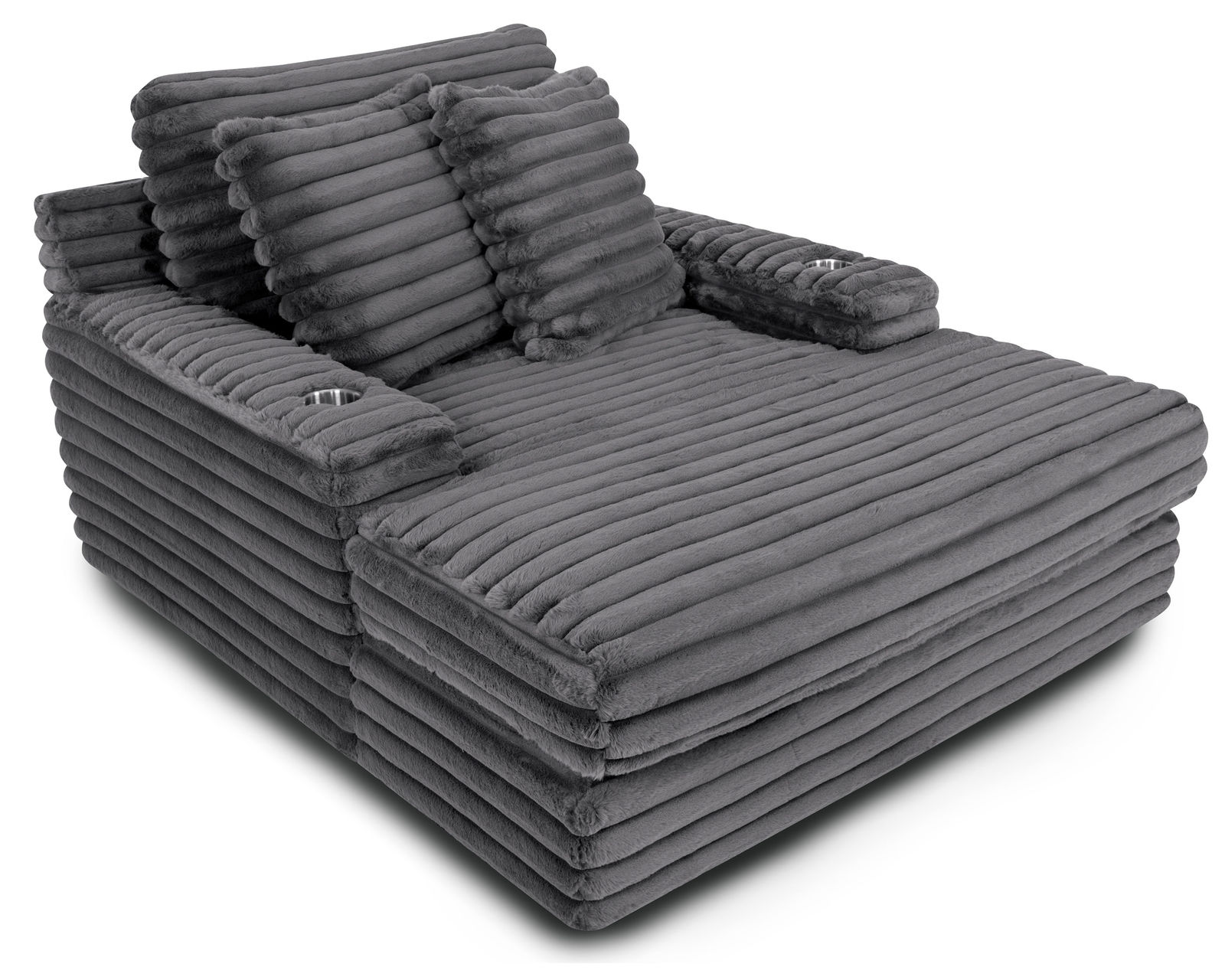 Bellini Home Theatre Chaise Lounge w/ Dual CUPHOLDERS and USB Charging Port (3 Colors)	 - Includes Dual Cupholders