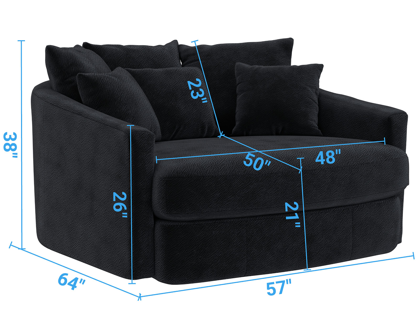 Matty 710 Cuddler Chaise (3 colors) - Comfort Built to Last.