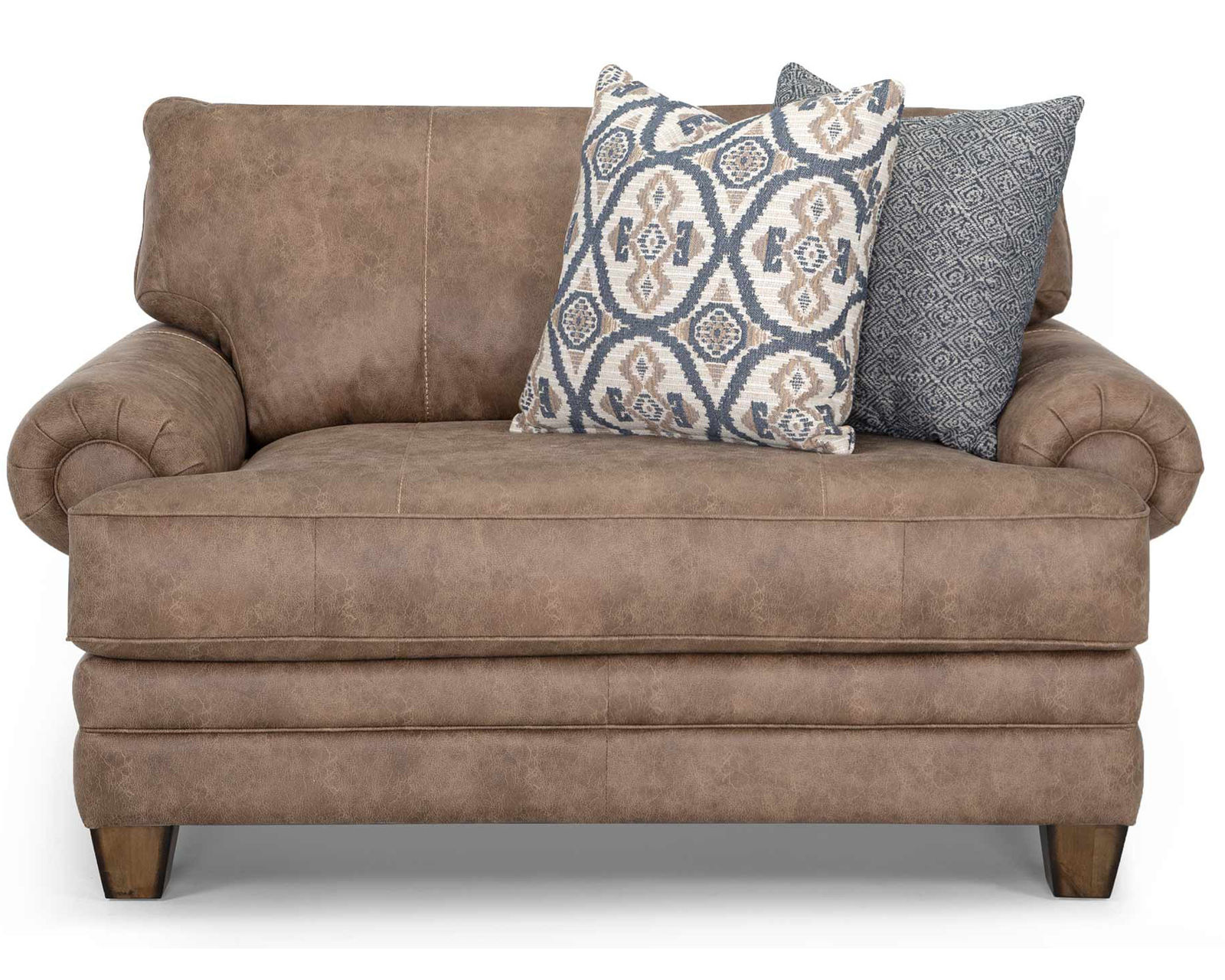 Sicily 101" Wide Sofa (The Look of Worn Leather. The Softness of Fabric) - Designer-Curated Rooms Made Easy.