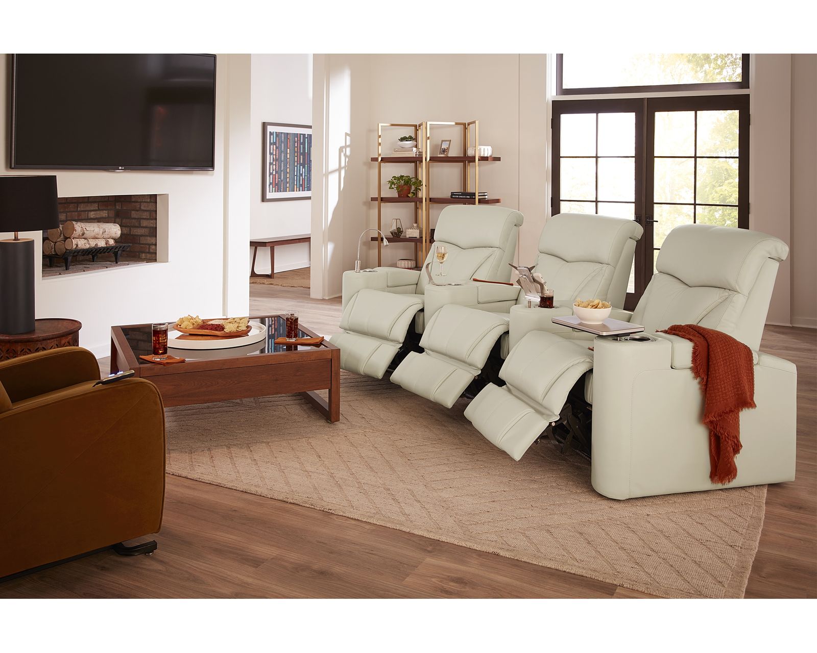 Vivid 41095 Triple Power Home Theater Sectional (+200 colors)