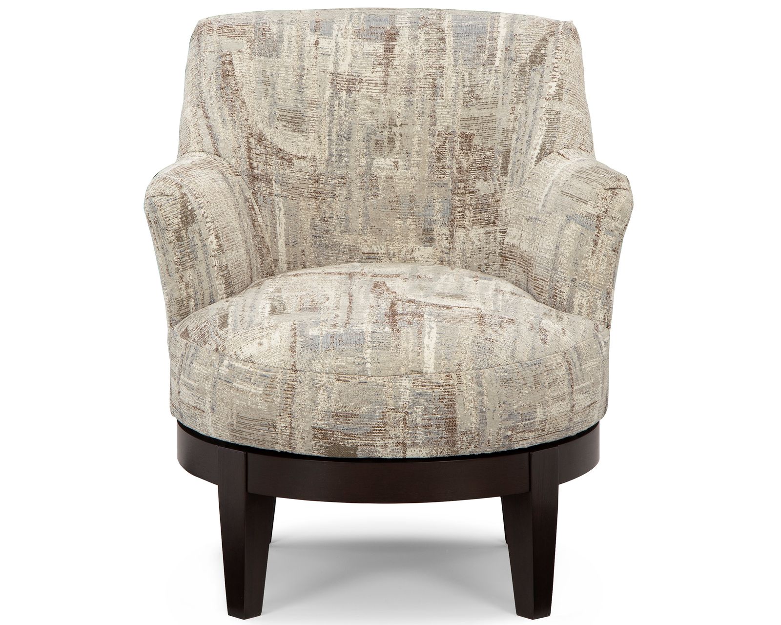 Ronan 360-degree Swivel Chair (+100 fabrics) 3 wood finishes - Custom Comfort Without Compromise.