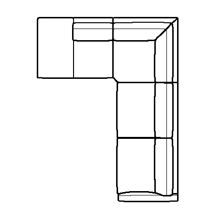 Layout F: Two Piece Sectional 83" x 109"