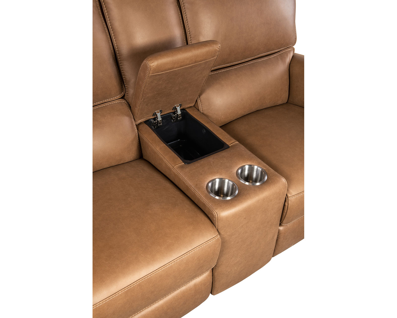 Somers Power Headrest Power Reclining Console Loveseat (In stock)