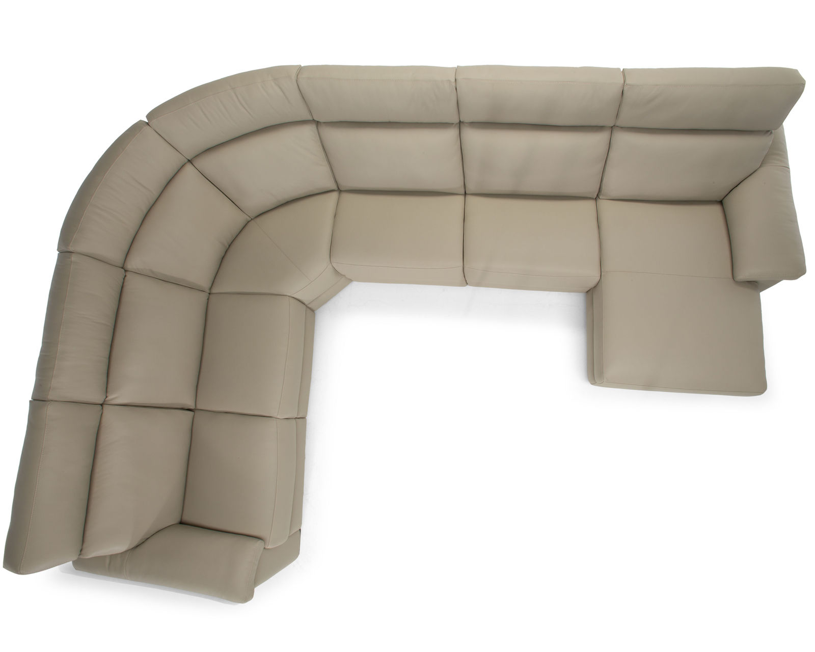 Estremo C216 Stationary Sectional (+40 fabrics) - Layout H: Six Piece Sectional 116" x 150"