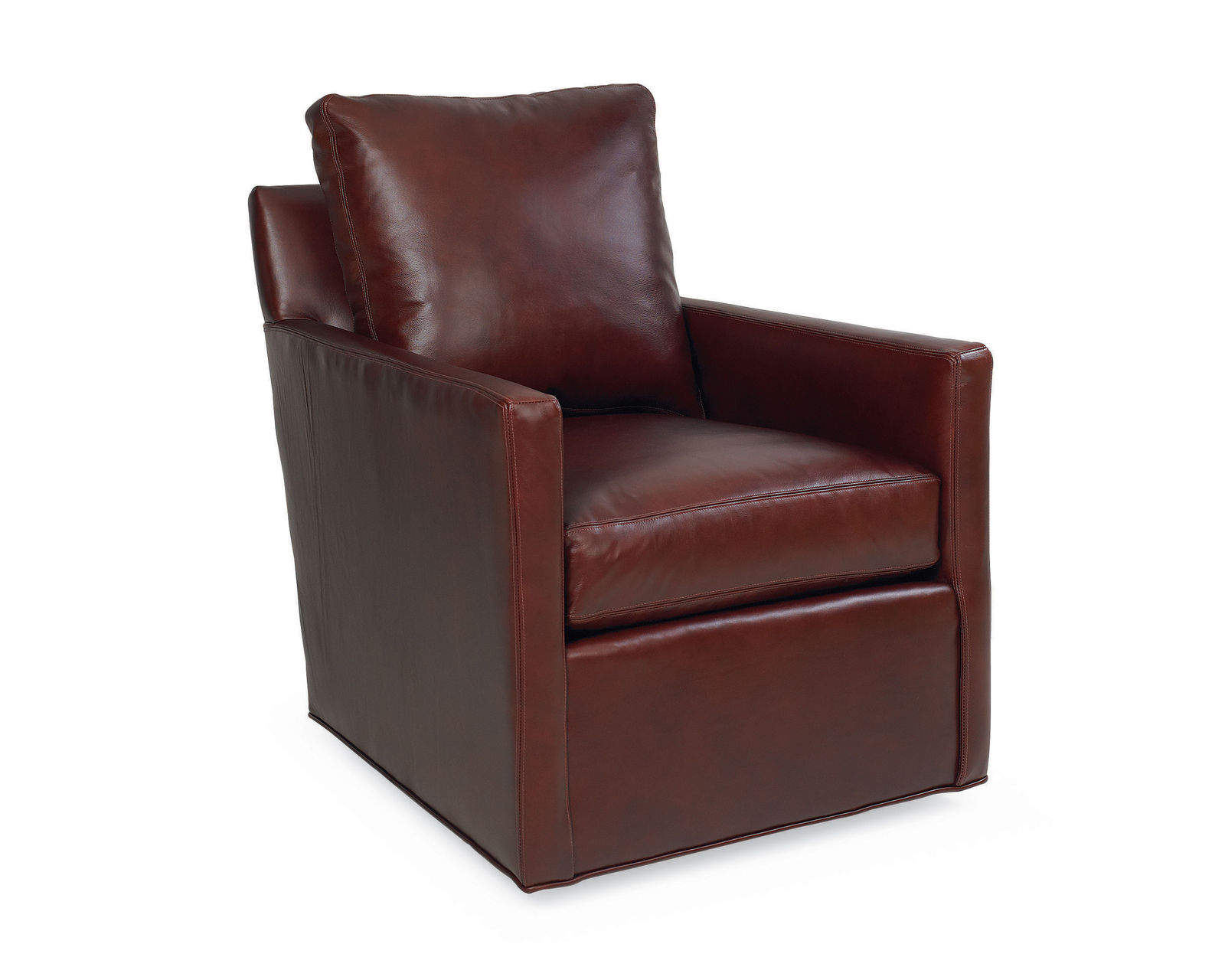 Oliver 74" or 80" Leather Sofa (+45 leathers) - Oliver Leather Swivel Chair