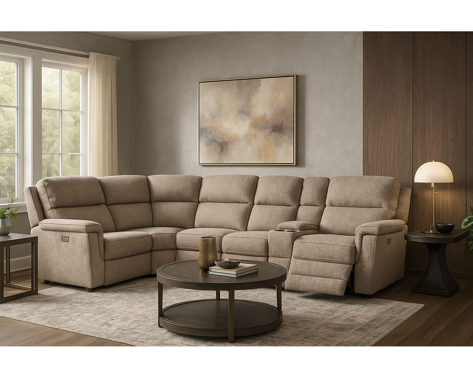 Henry 41051 Power Headrest Power Reclining Sectional (+50 fabrics)