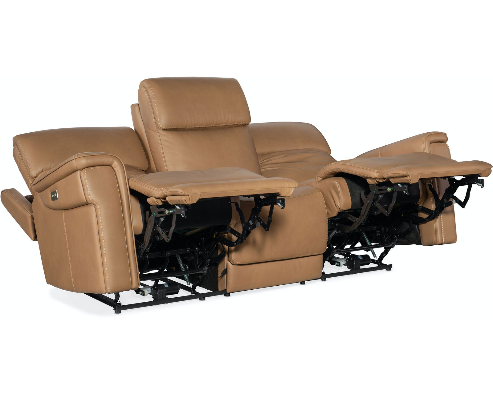 Lyra Leather Zero Gravity Power Sofa with Power Headrest 89" (Brown) In stock - Lyra also offers adjustable lumbar support