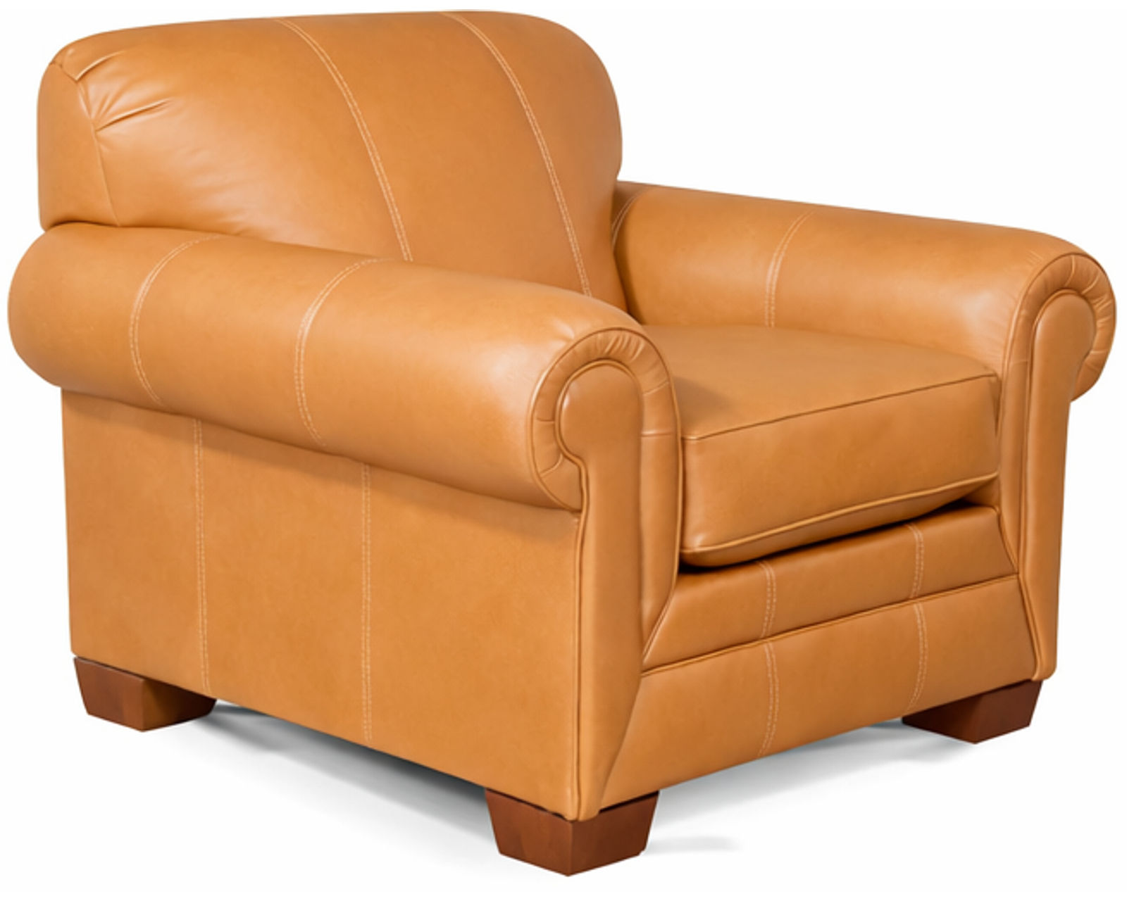 Monroe 87" Leather Sofa  (+29 Top-Grain Leathers) - Monroe Leather Chair