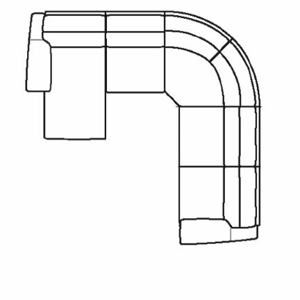 Layout G: Five Piece Sectional. 118" x 118"