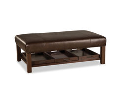 Lincoln Top-Grain Leather 58" x 33" Ottoman (Leather choices) L034500