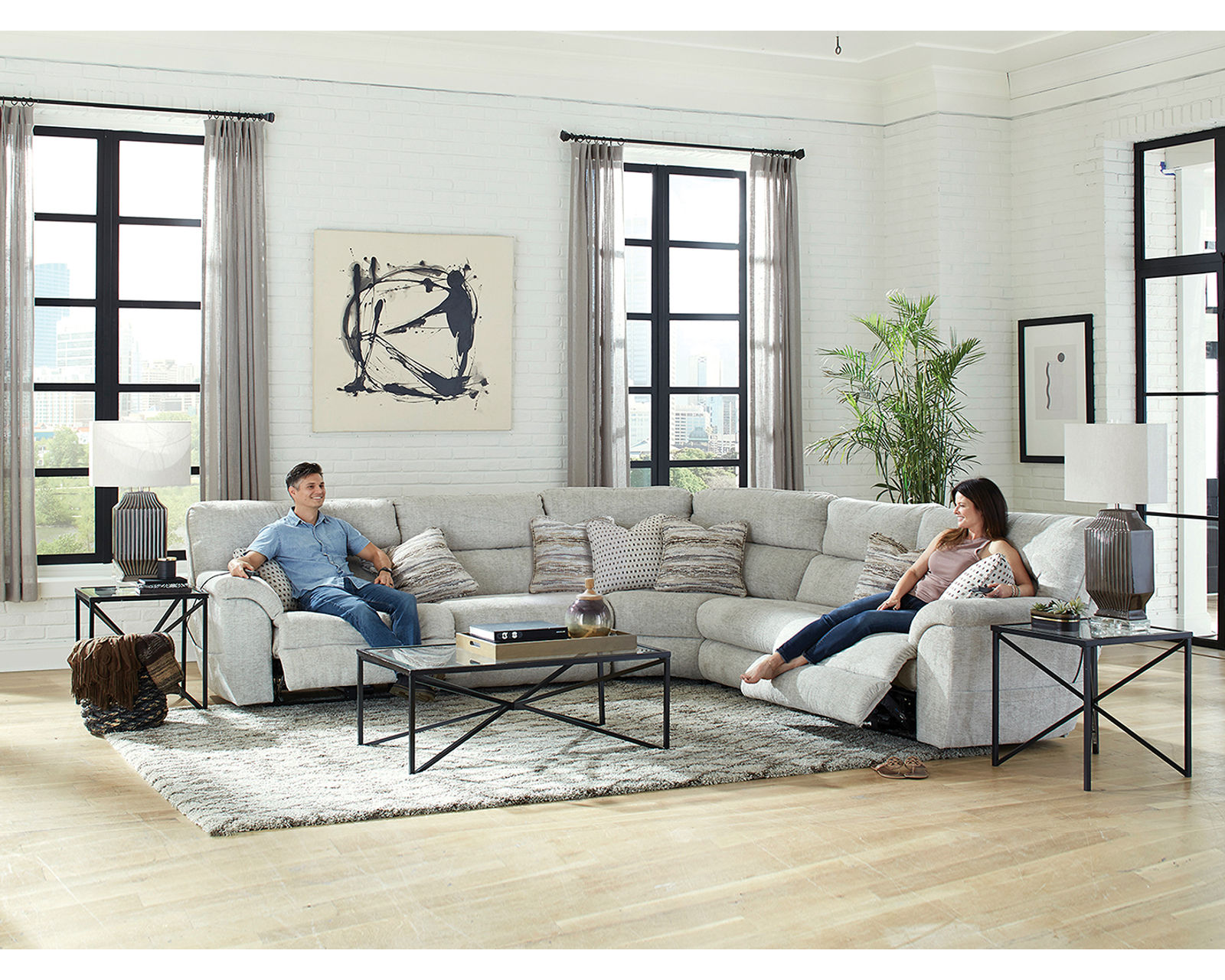 Escape Triple Power Modular Sectional with Advanced Air-Cell Massage and Heat (includes pillows) - The Comfort You Deserve. The Quality You Expect.