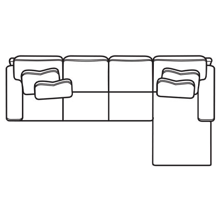 Layout B: Two Piece Sectional 65" x 118"