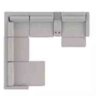 Layout I: Six Piece Chaise Reclining Sectional 123" x 136" (1 Recliner)